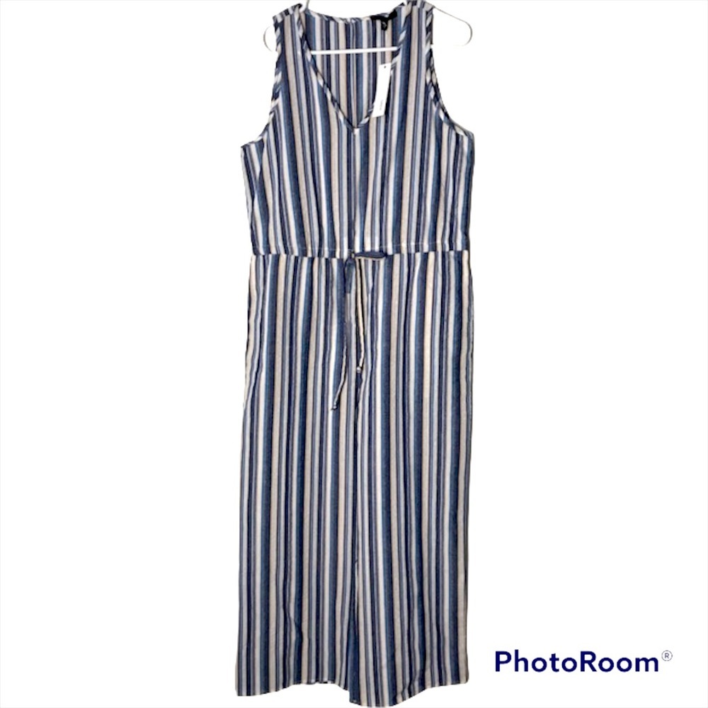 Anthropolgie DREW Striped Linen Drawstring Medium NWT